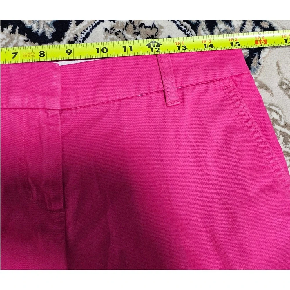 J. Crew Re-Imagined Hot Pink Chino Shorts Women's Size 2 Cotton‎ H1453